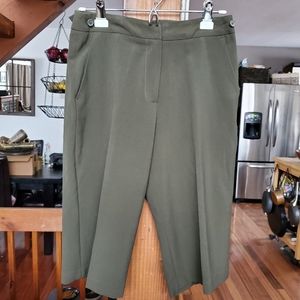 Classic Larry Levine olive green culottes